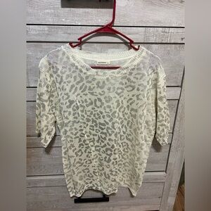 Animal Print Knit Top